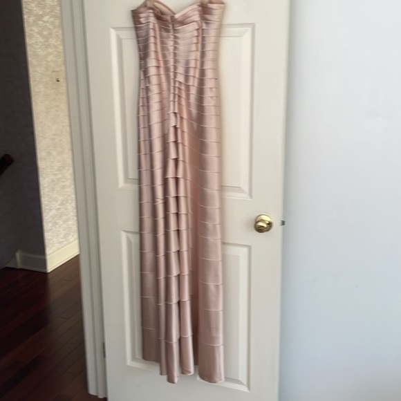 Floor length BCBG champagne gown. - Picture 2 of 13